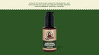 Brand and ingredient story panel for Dr. Squatch Soothing Post Shave Pine Tar post-shave product