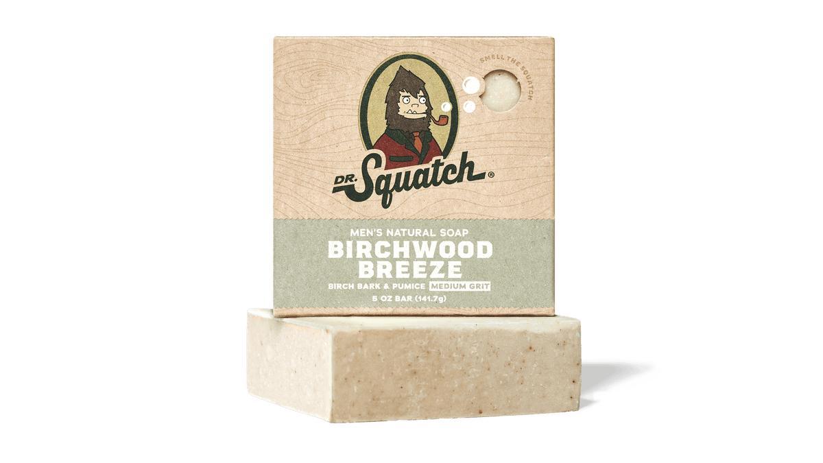 Dr. Squatch Birchwood Breeze bar soap packaging