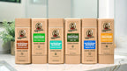 Lifestyle photo featuring Dr. Squatch Coconut Castaway Hair Care Kit gift set