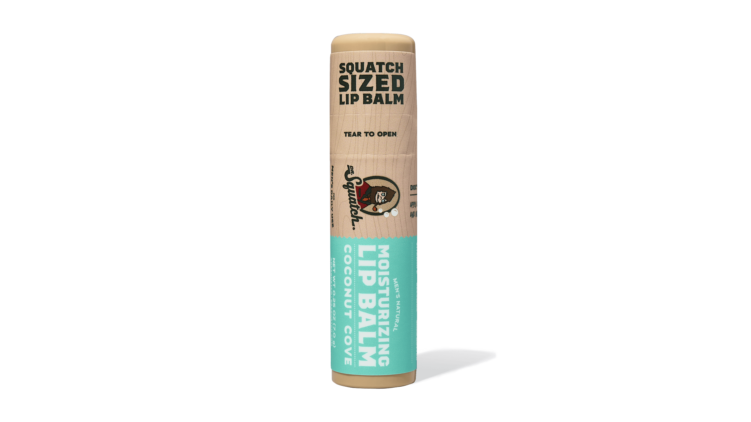 Dr. Squatch Coconut Cove Lip Balm packaging