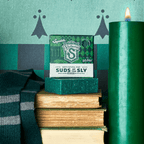 Promotional graphic for Dr. Squatch Suds of the Sly bar soap