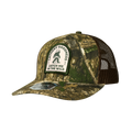 Camo trucker hat with mesh back and "Catch Me In The Wild" patch featuring Dr. Squatch branding.