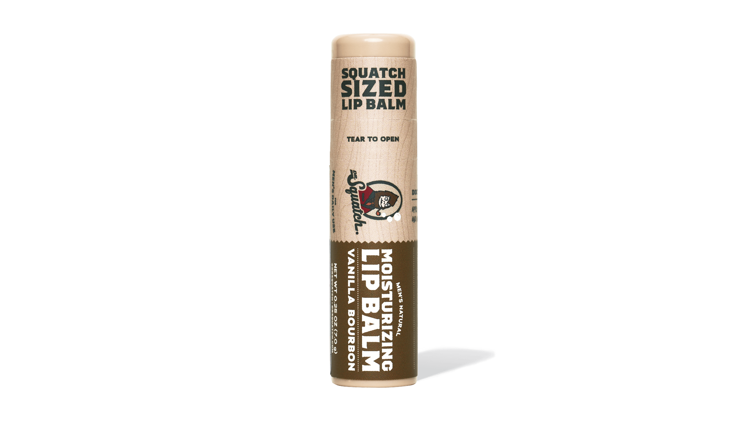 Dr. Squatch Vanilla Bourbon Lip Balm packaging