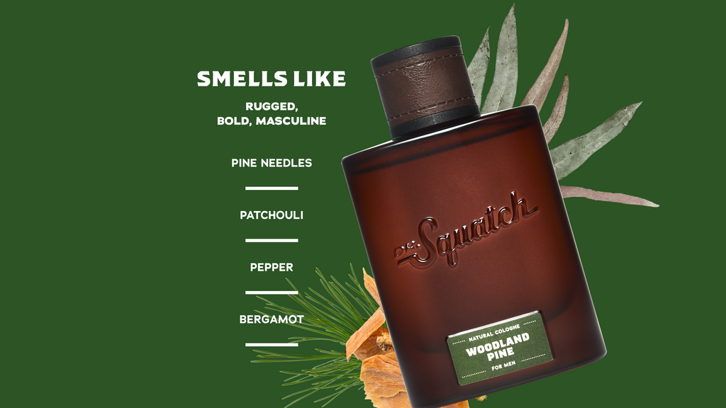 Scent notes graphic for Dr. Squatch Cologne 3-Pack gift set