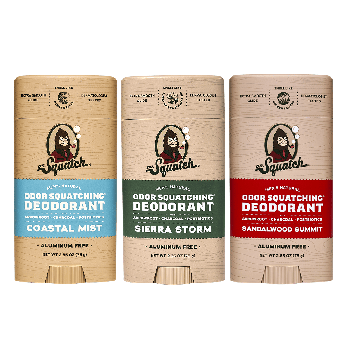 Dr. Squatch Deodorant Subscription - 3 Sticks package